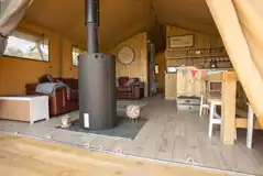 Safari tent interior