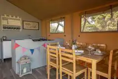 Safari tent dining table