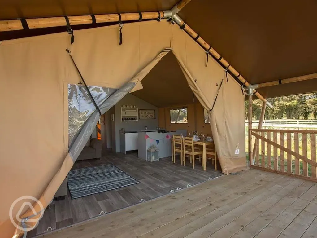 Safari tent entrance