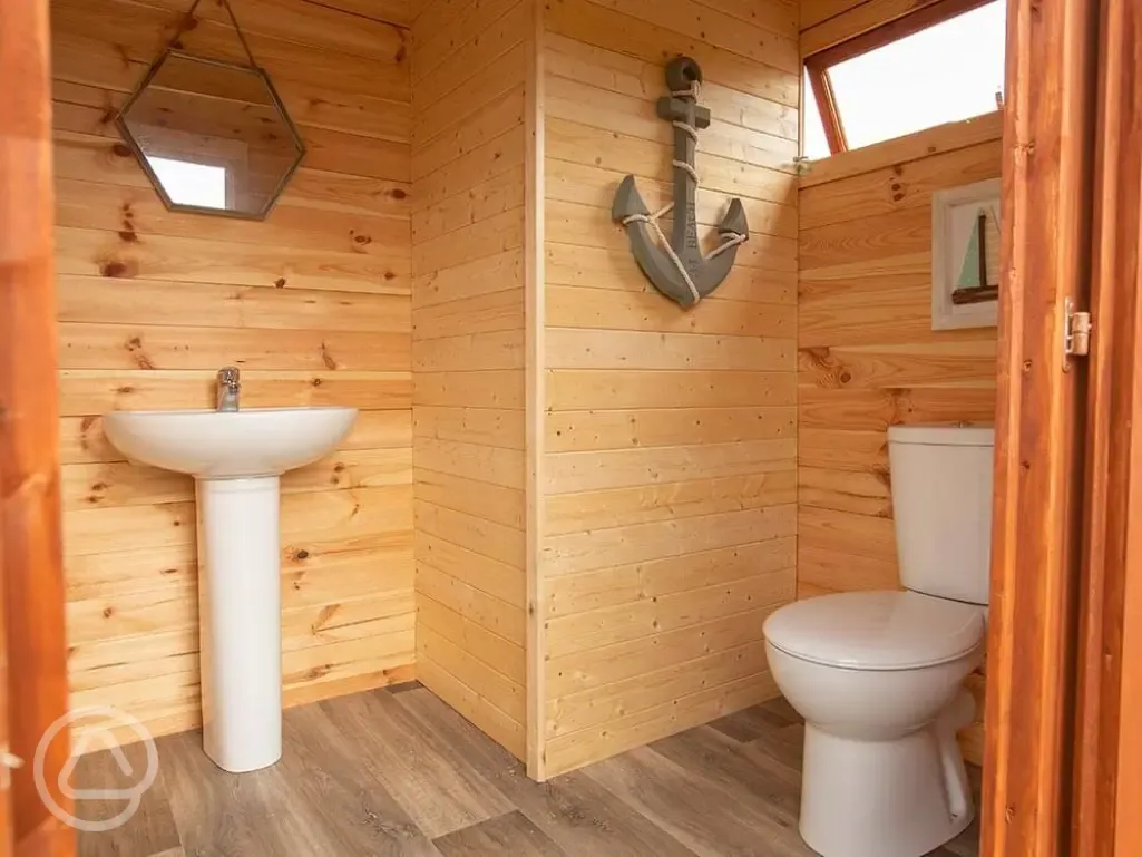 Safari tent bathroom