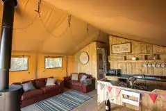 Safari tent interior