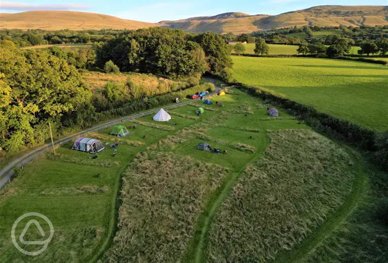 Aerial of the campsite