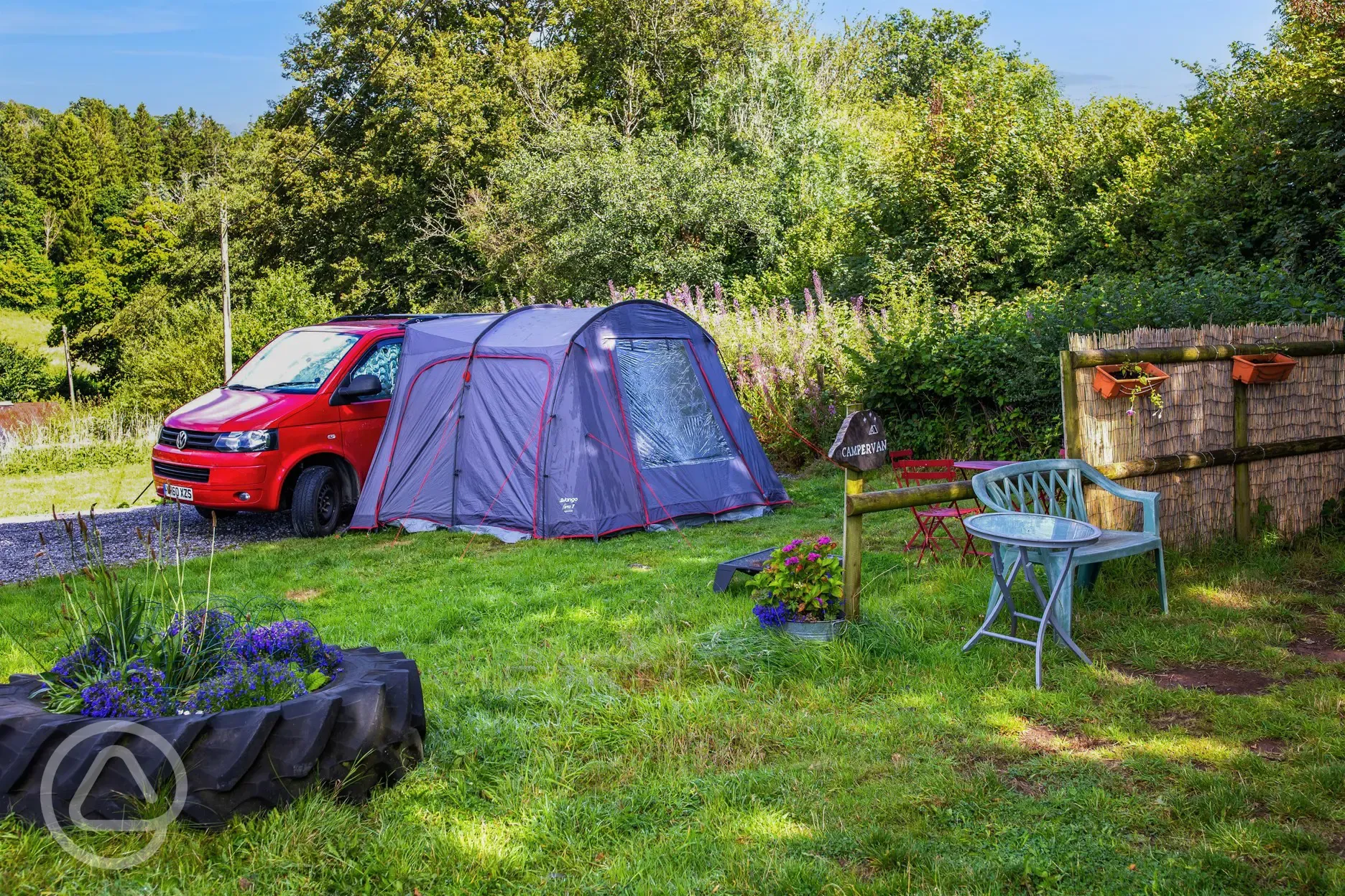 Non electric grass campervan pitches