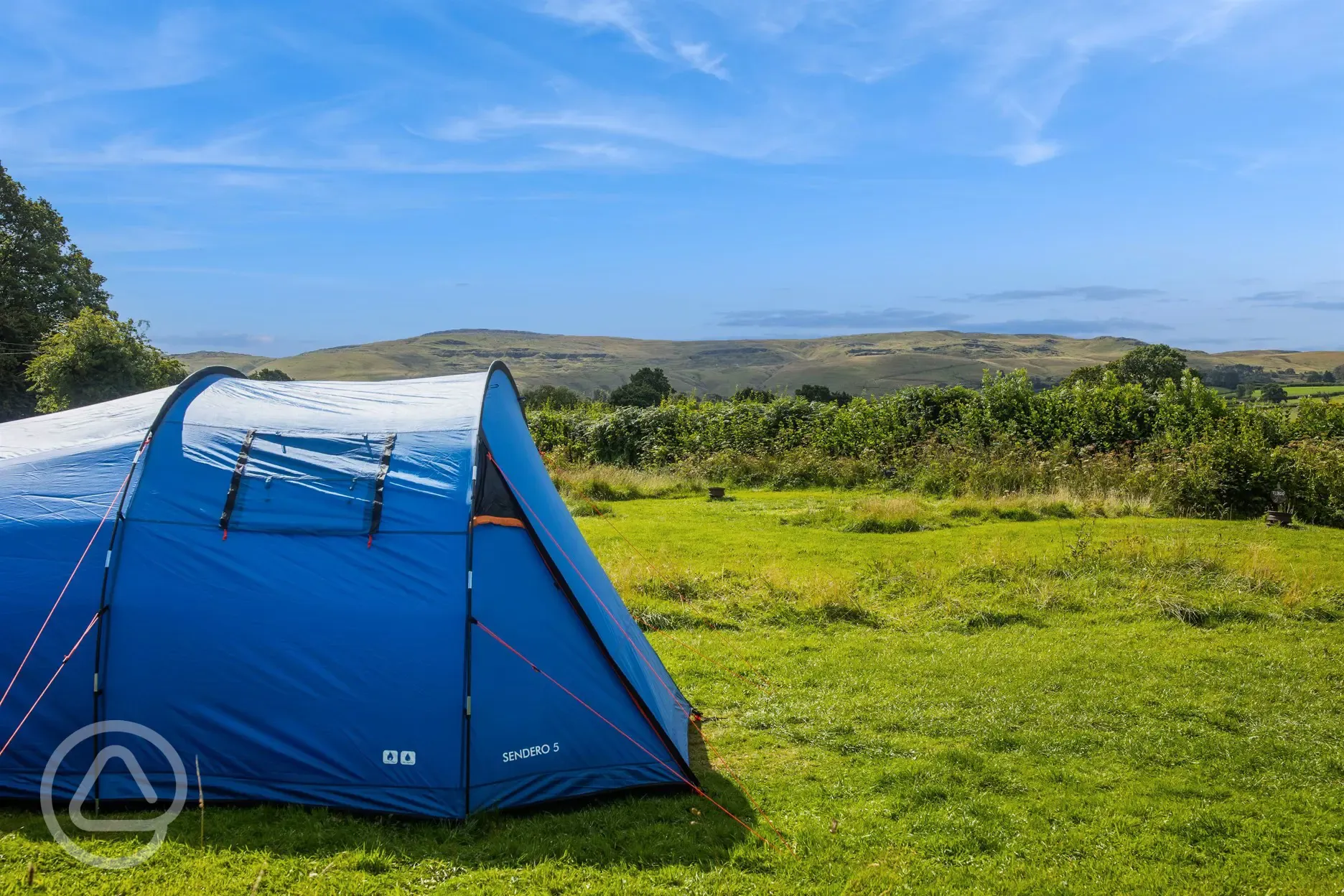 Non electric grass tent pitches