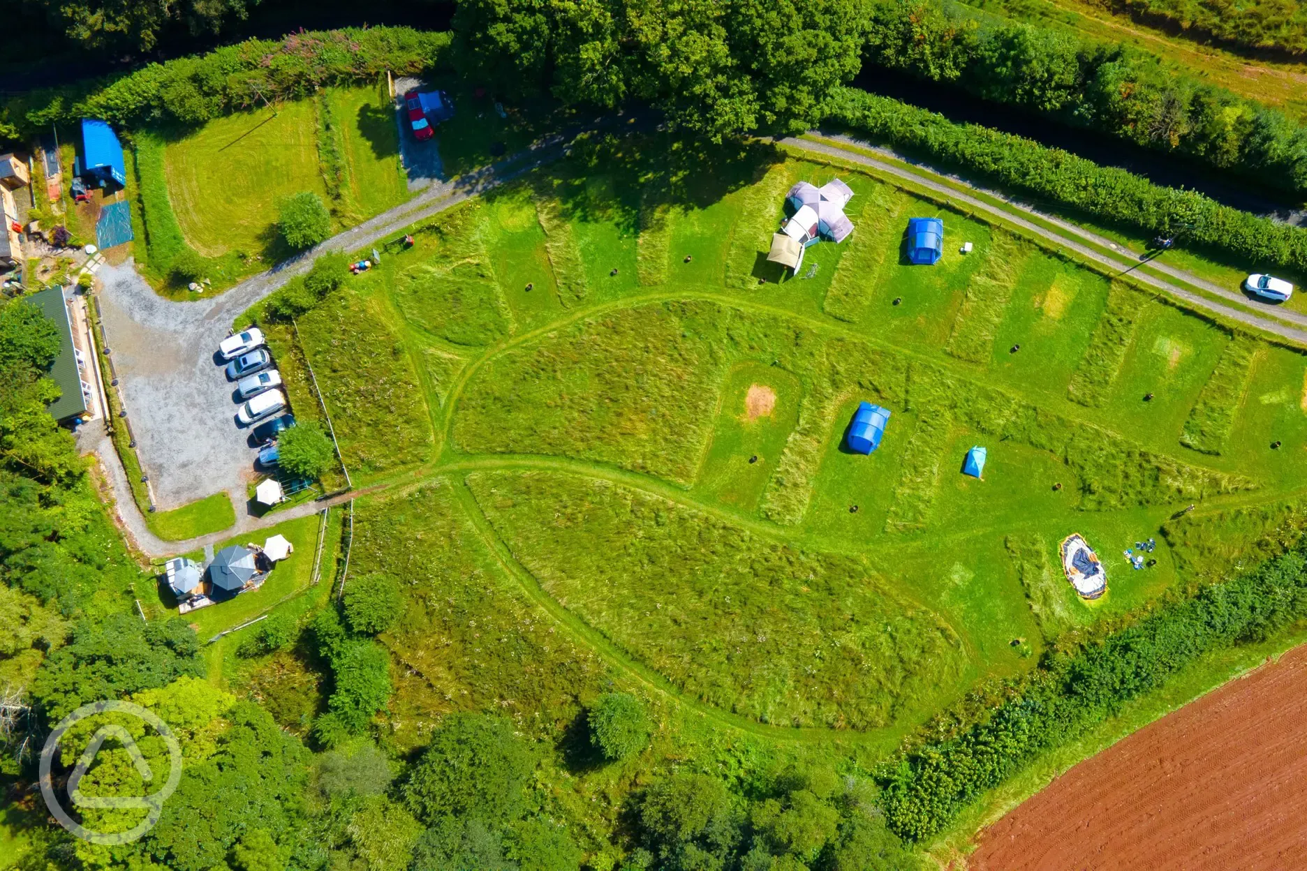 Aerial of campsite