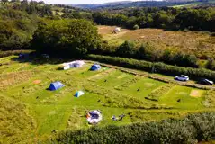 Non electric grass tent pitches