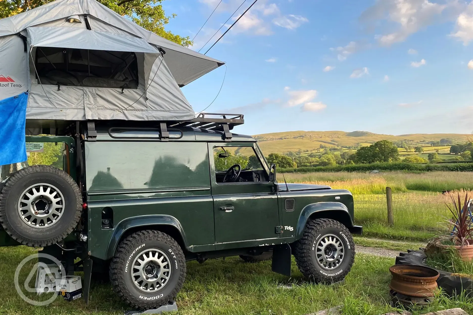 Non electric grass campervan pitches with fire pit and countryside views Non electric grass campervan pitches with fire pit and countryside views
