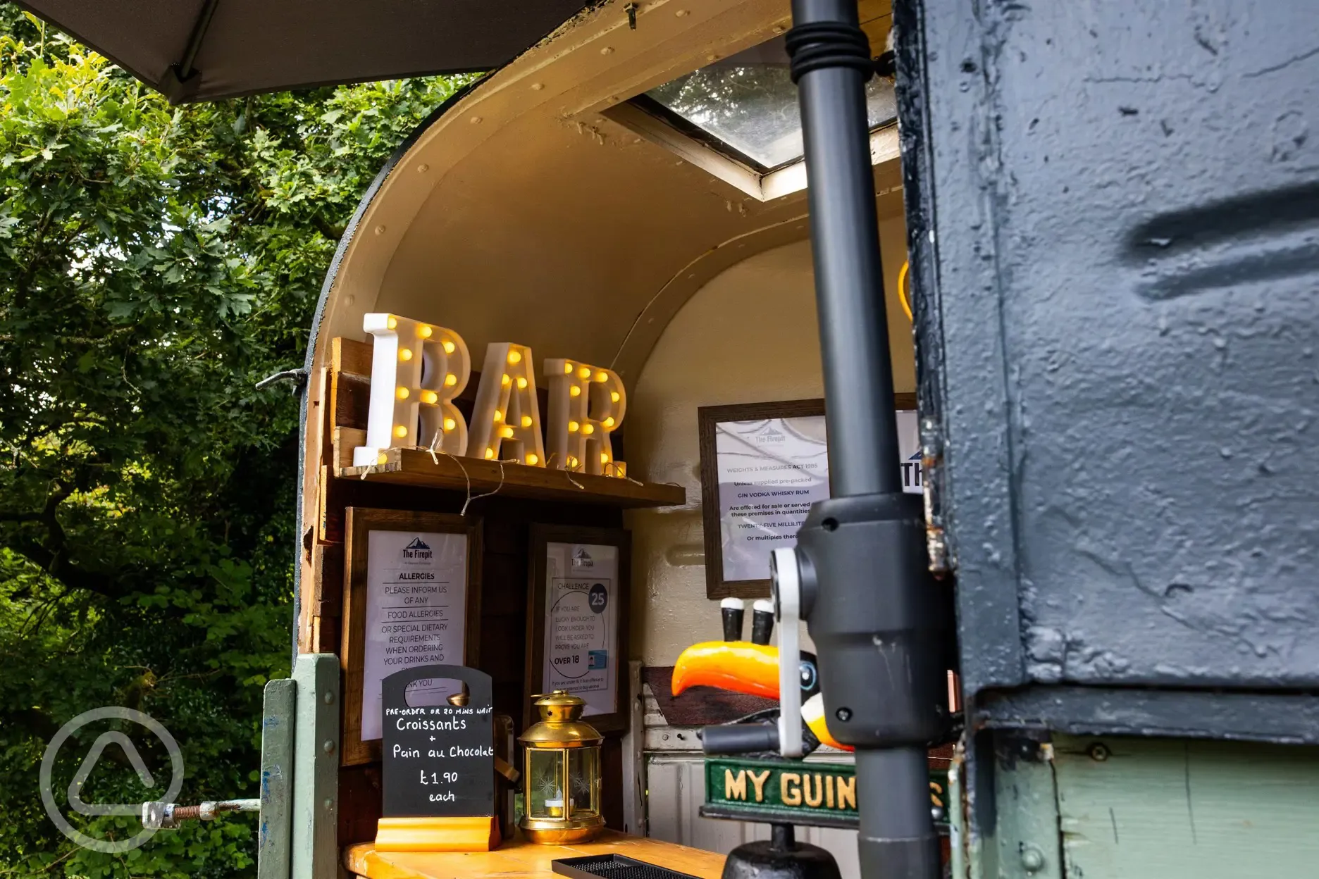 Hot and cold drinks available at The Firepit Café and Bar Hot and cold drinks available at The Firepit Café and Bar