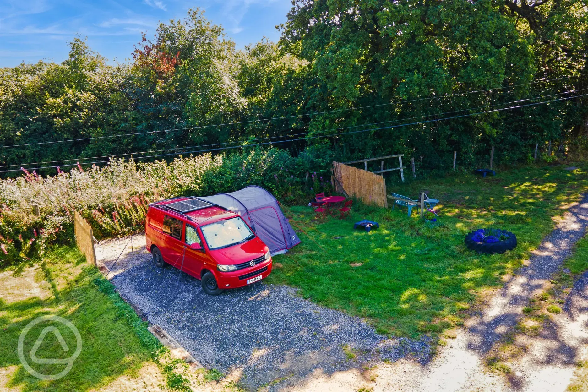 Non electric grass campervan pitches