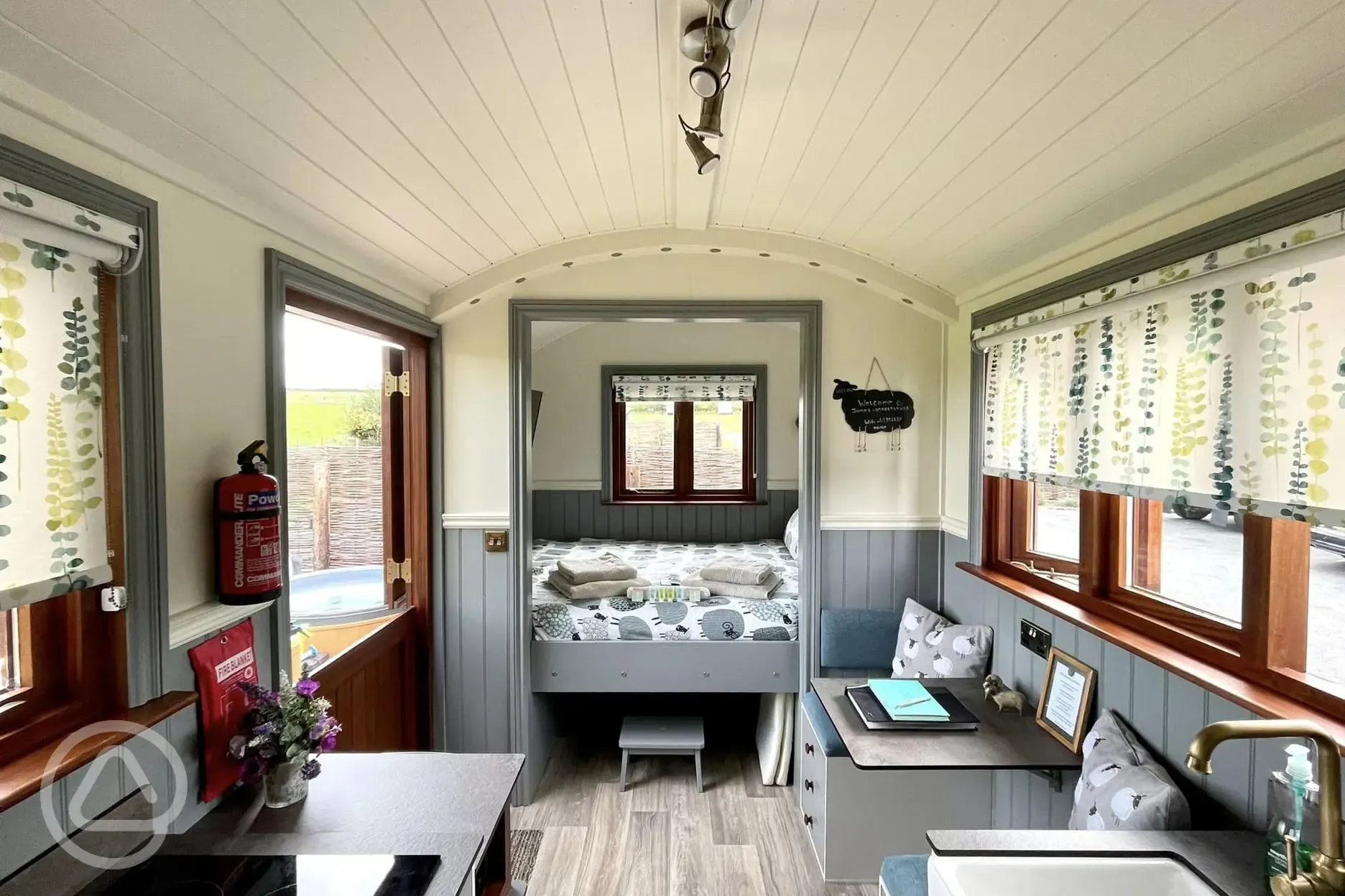 Willow shepherd's hut interior