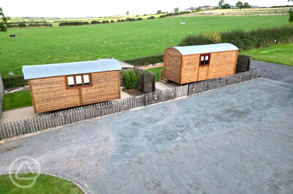 Aerial of the shepherd's huts