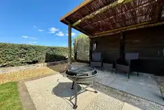 Copper Beech shepherd's hut fire pit Copper Beech shepherd's hut fire pit