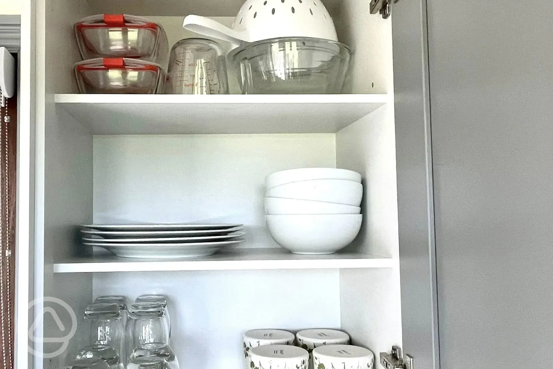 Willow shepherd's hut kitchen utensils