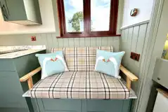 Copper Beech shepherd's hut interior