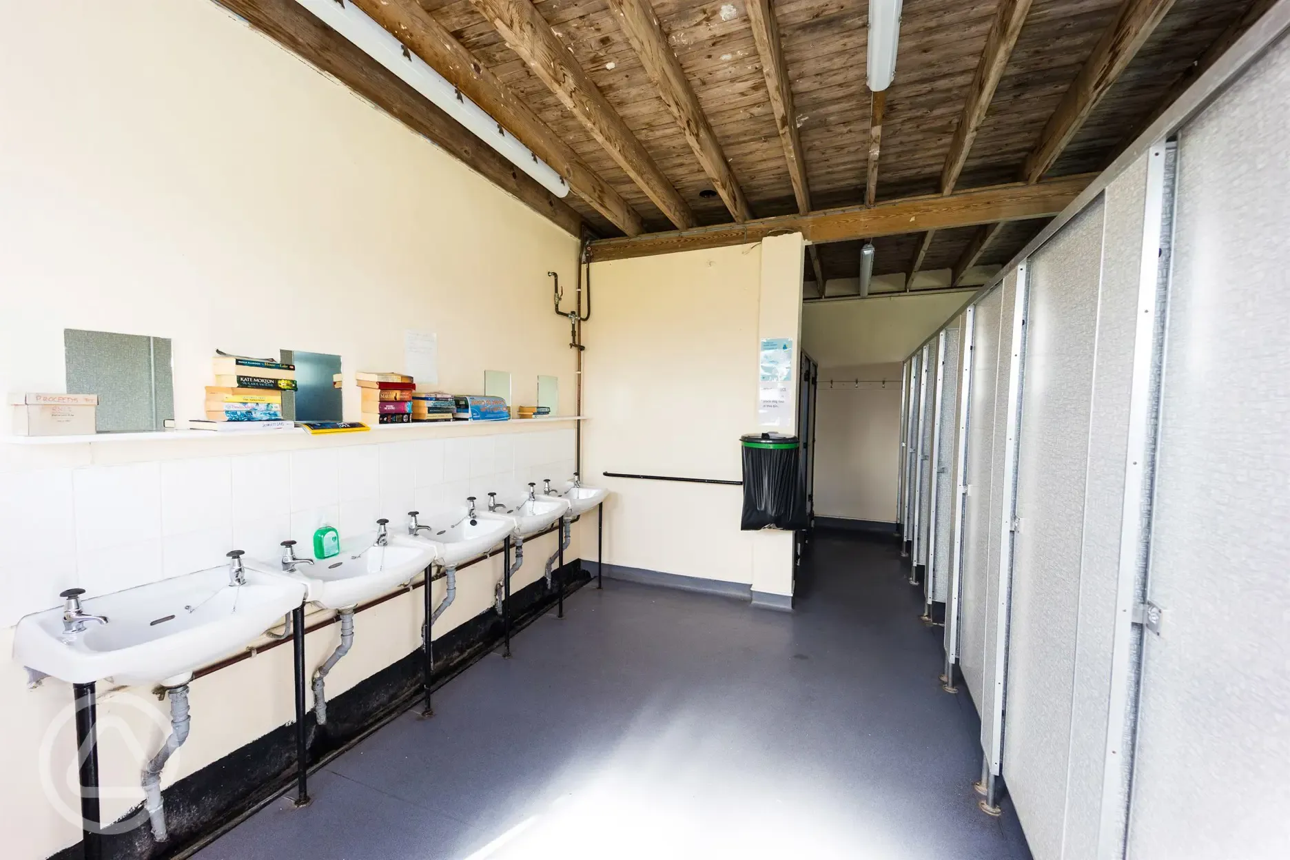 Womens toilets and handwashing sinks