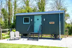 Rusty shepherd's hut at Bucket and Spade Holidays Touring Rusty shepherd's hut at Bucket and Spade Holidays Touring