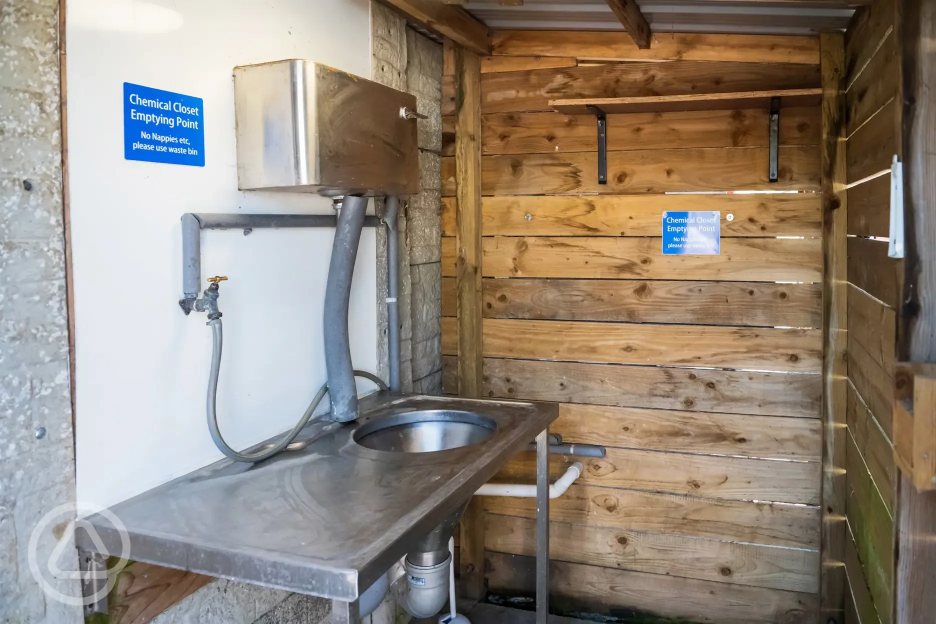 Outdoor washing up area