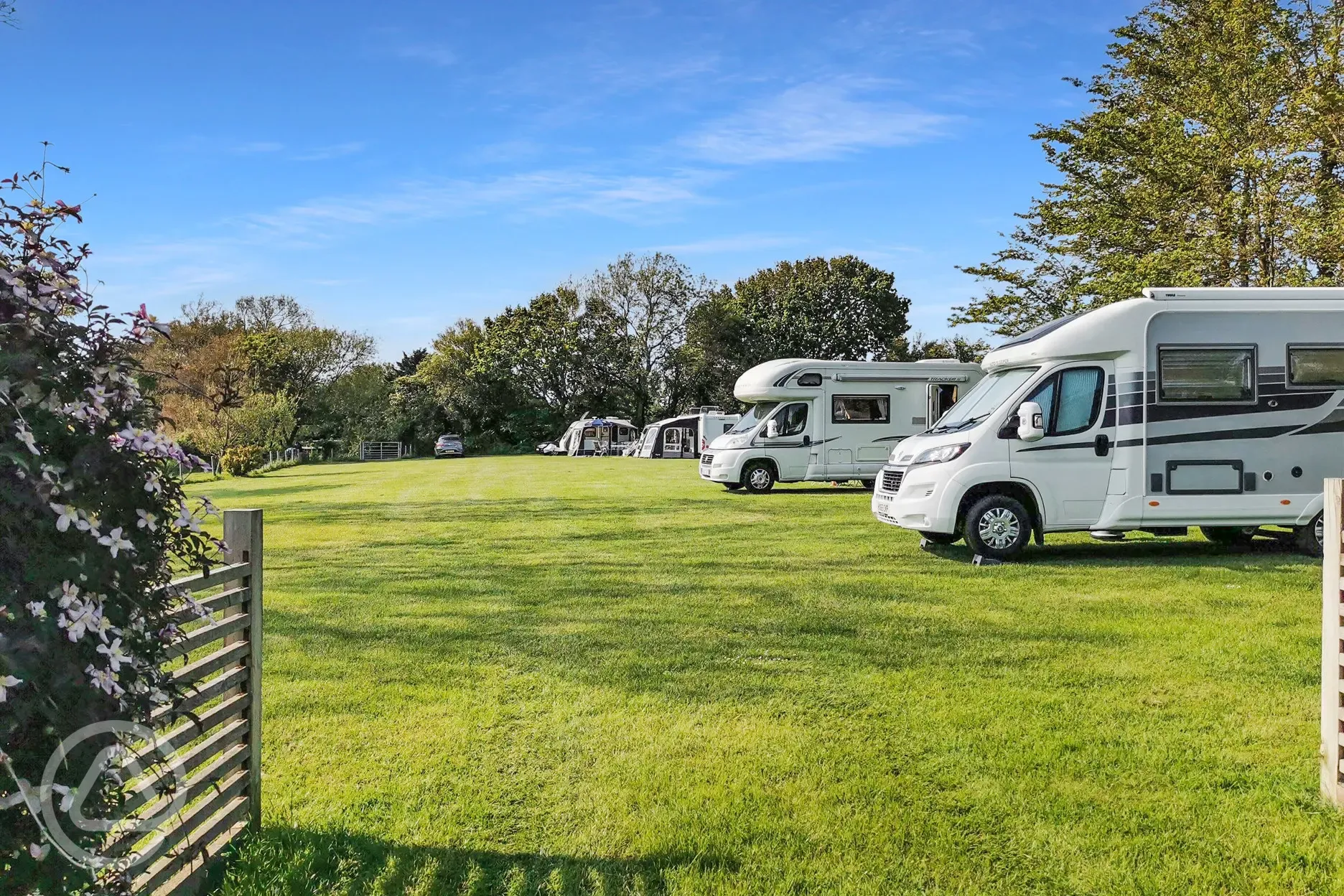 Electric grass touring pitches - Caravan and Motorhome Club members only