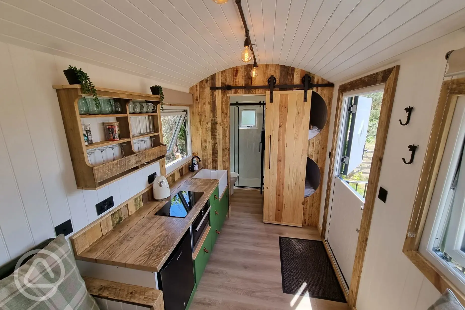 Rusty shepherd's hut interior