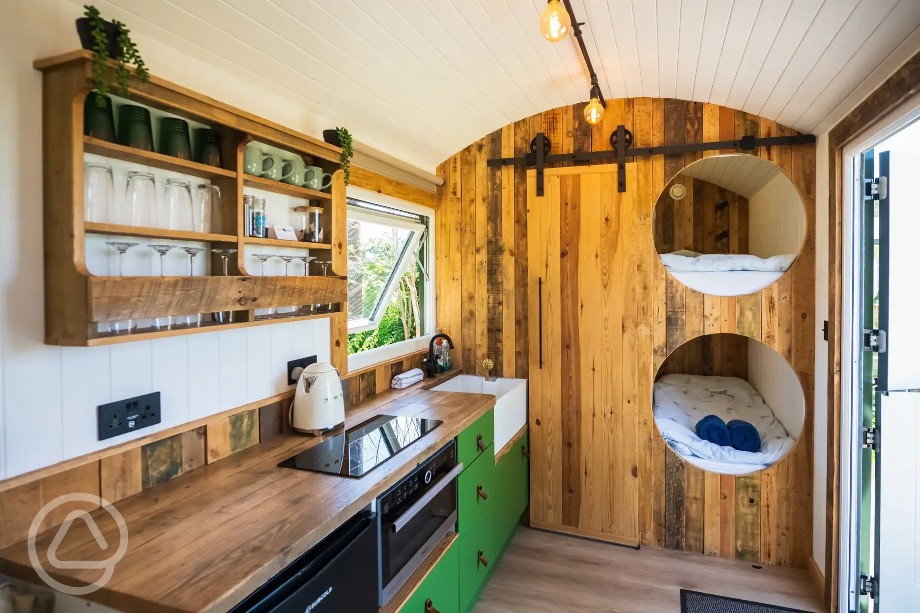 Rusty shepherd's hut interior