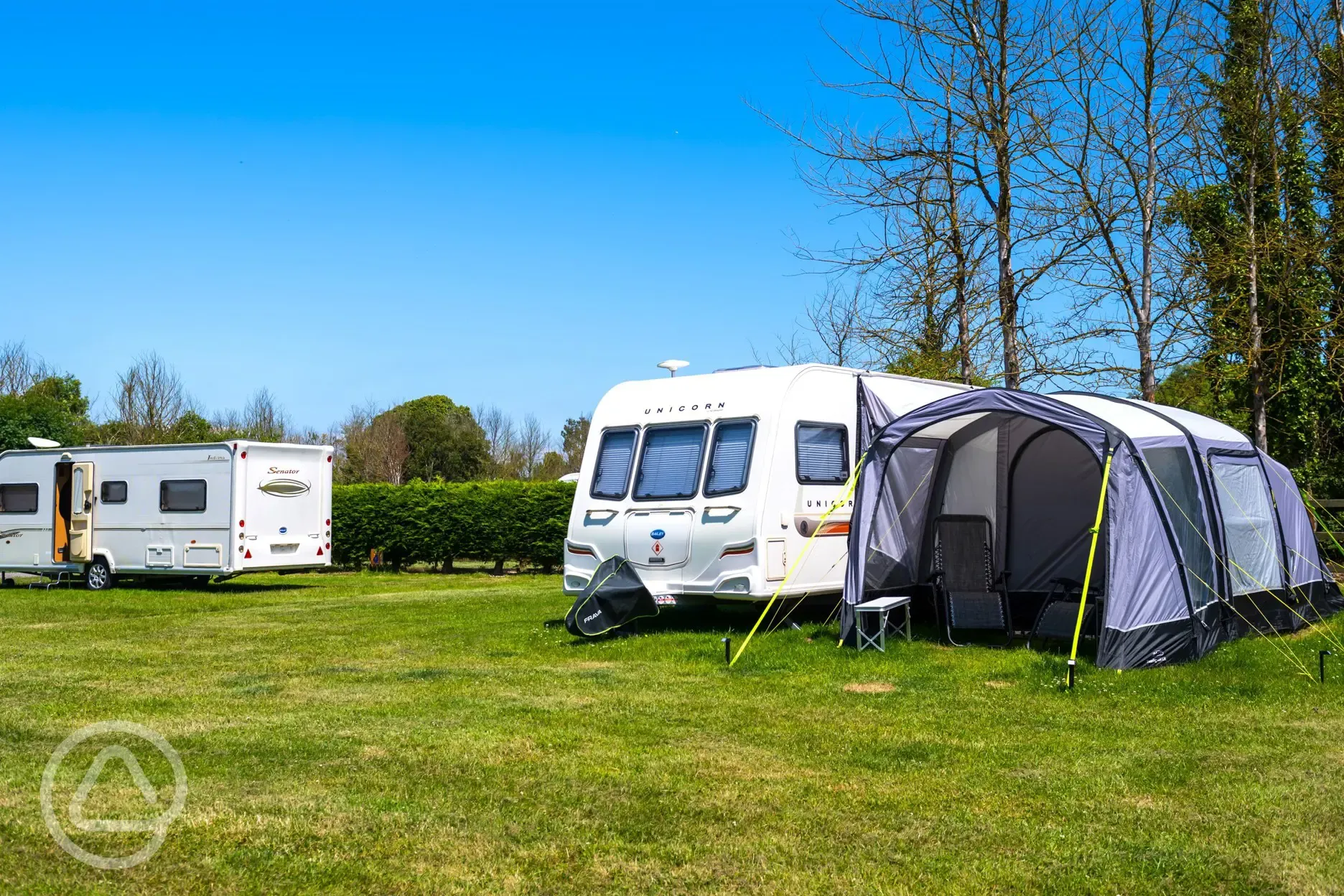 Electric grass touring pitches - Caravan and Motorhome Club members