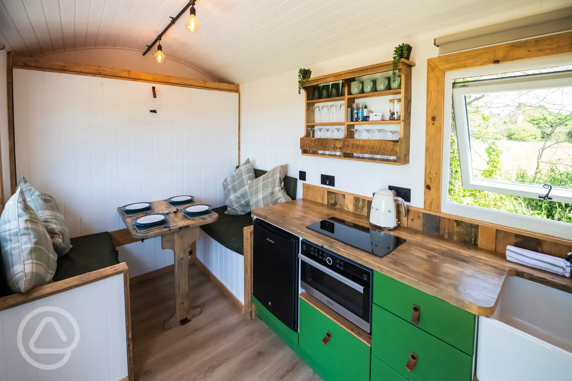 Rusty shepherd's hut interior