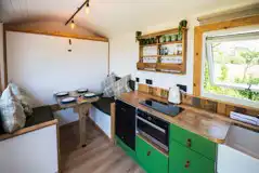 Rusty shepherd's hut interior