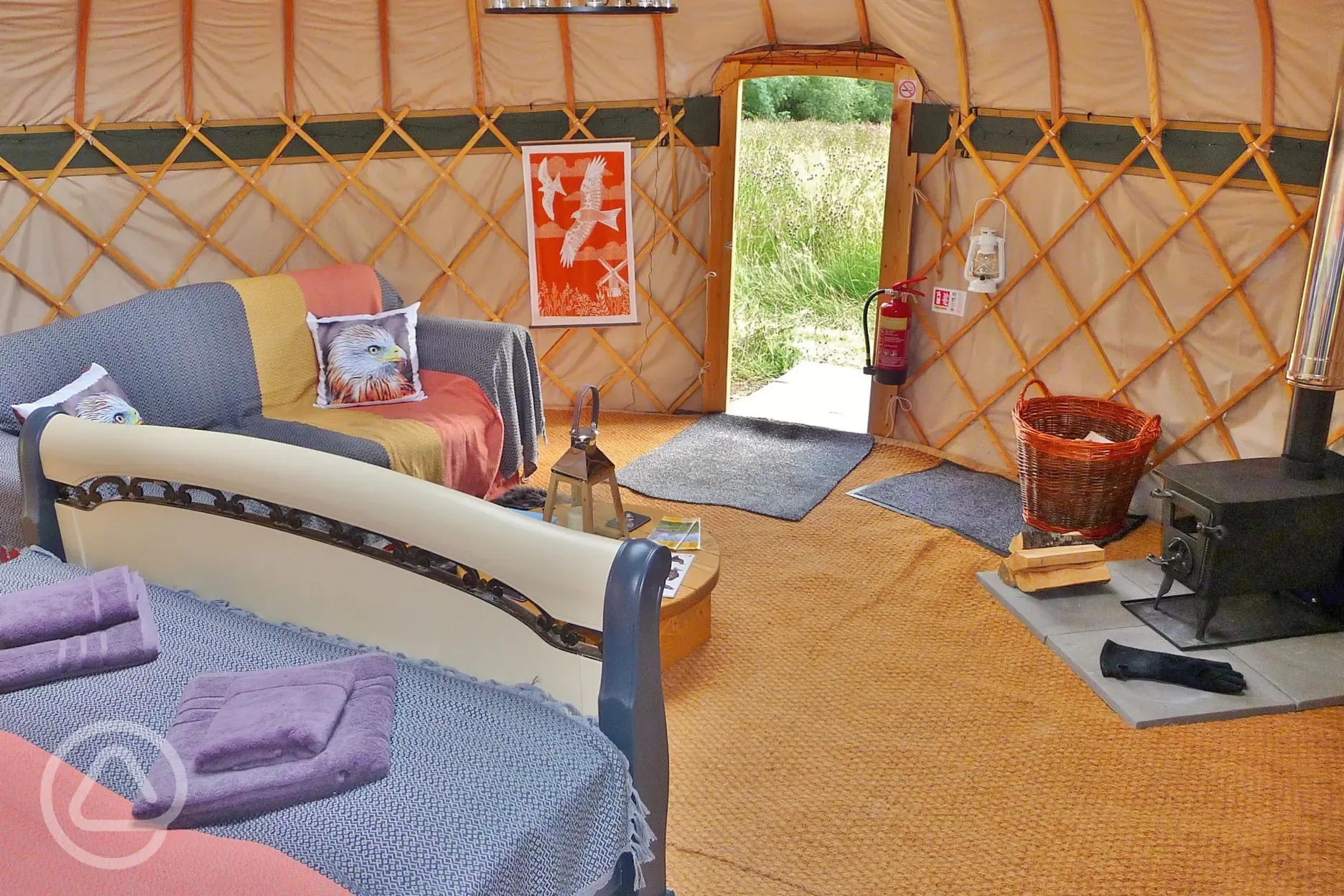 Yurt interior