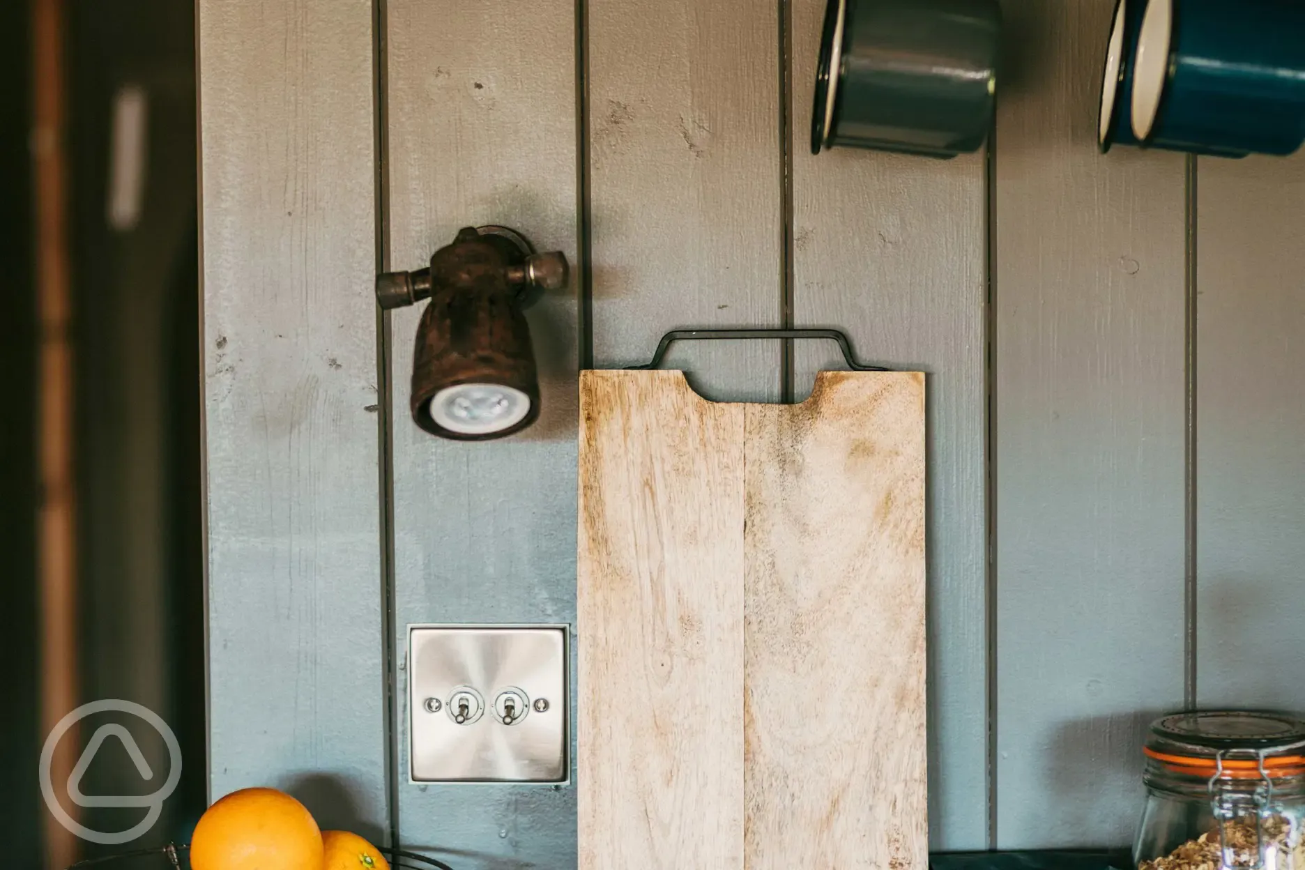 Safari tent kitchen