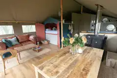 Safari tent lounge area