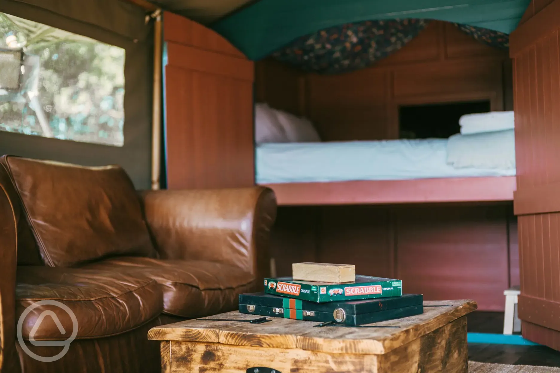 Lounge and cabin bedroom