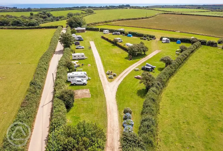 Aerial of the campsite