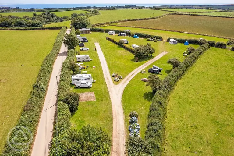 Aerial of the campsite