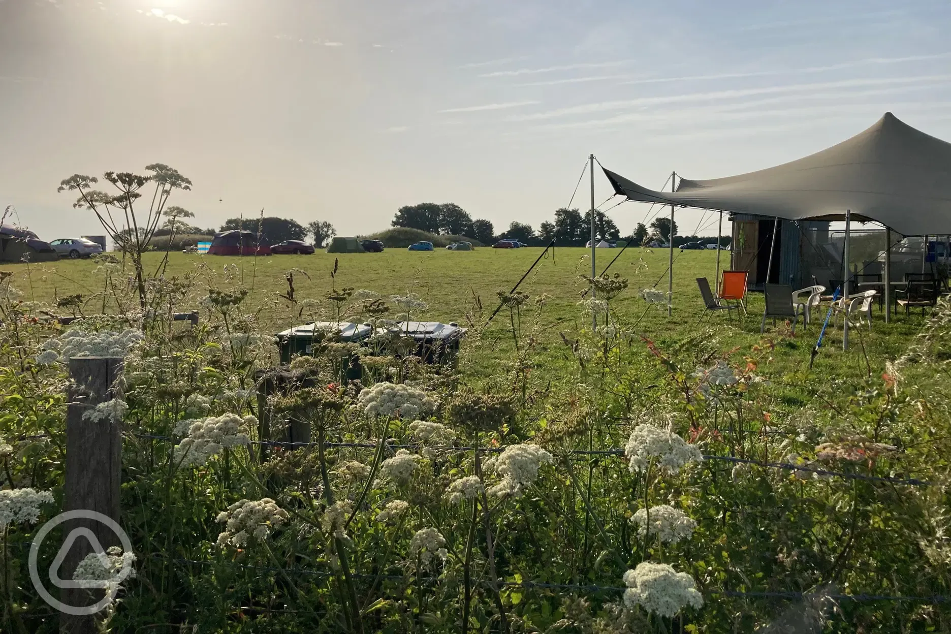 Non electric grass tent pitches 