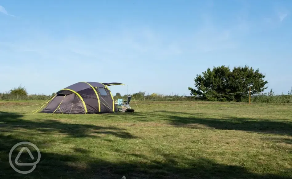 Non electric grass tent pitches