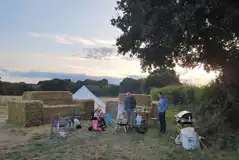 Non electric grass tent pitches