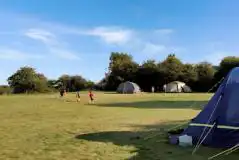 Non electric grass tent pitches