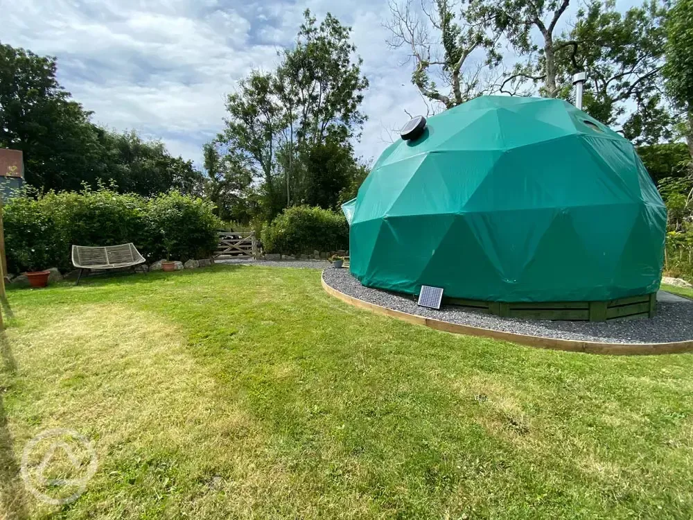 Geodesic dome exterior 