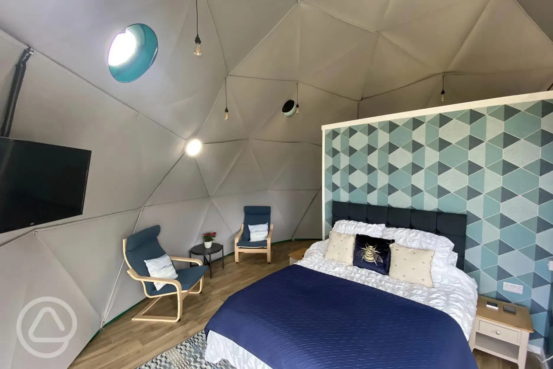 Geodesic dome interior 