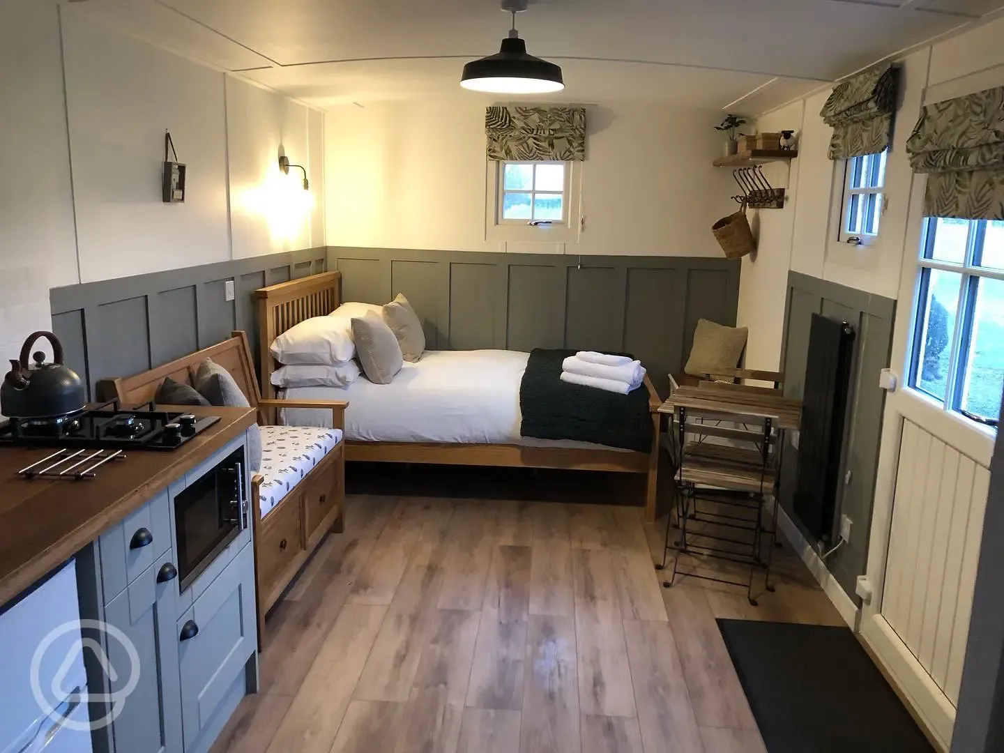 Roseberry shepherd's hut interior