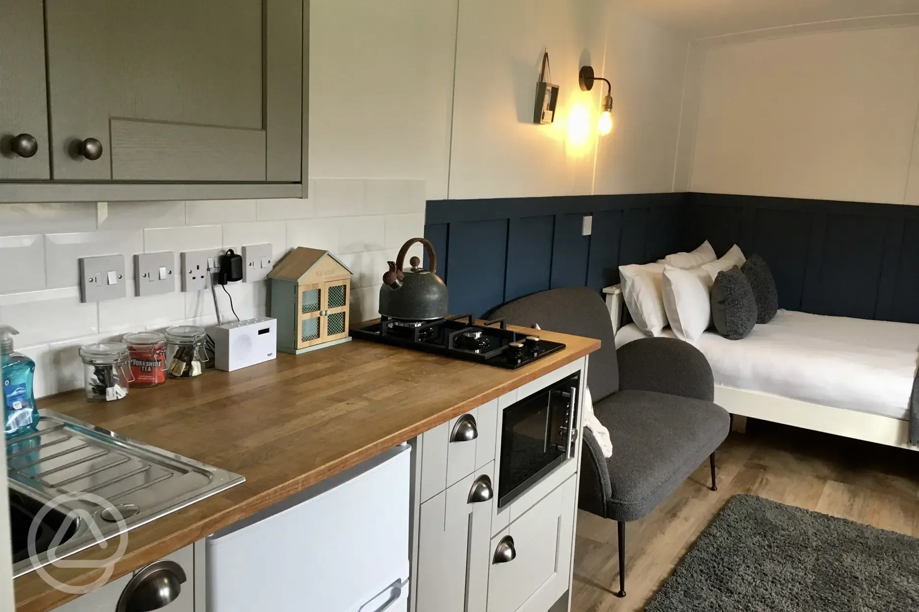 Rosemary shepherd's hut interior