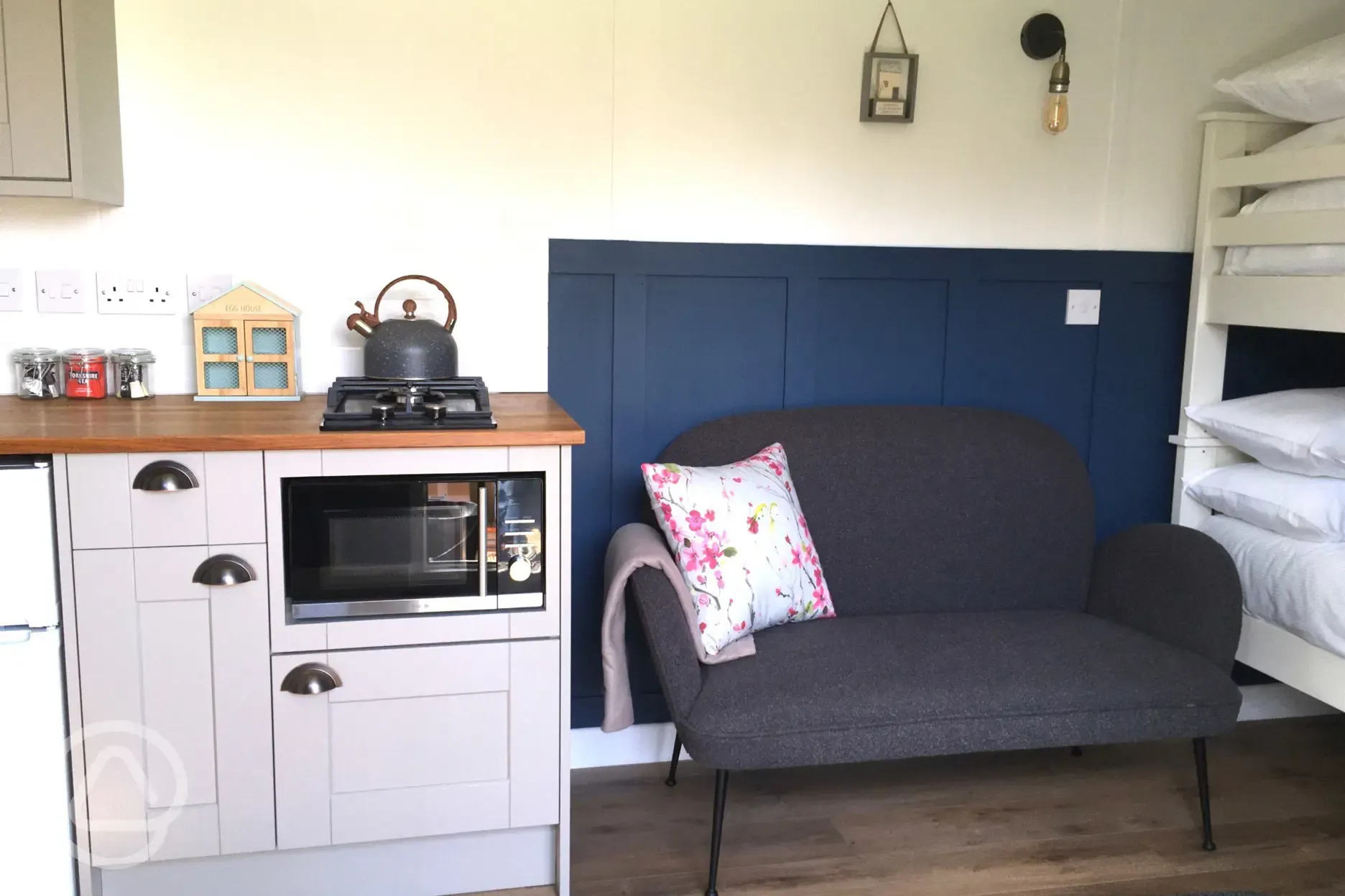 Roseberry shepherd's hut interior