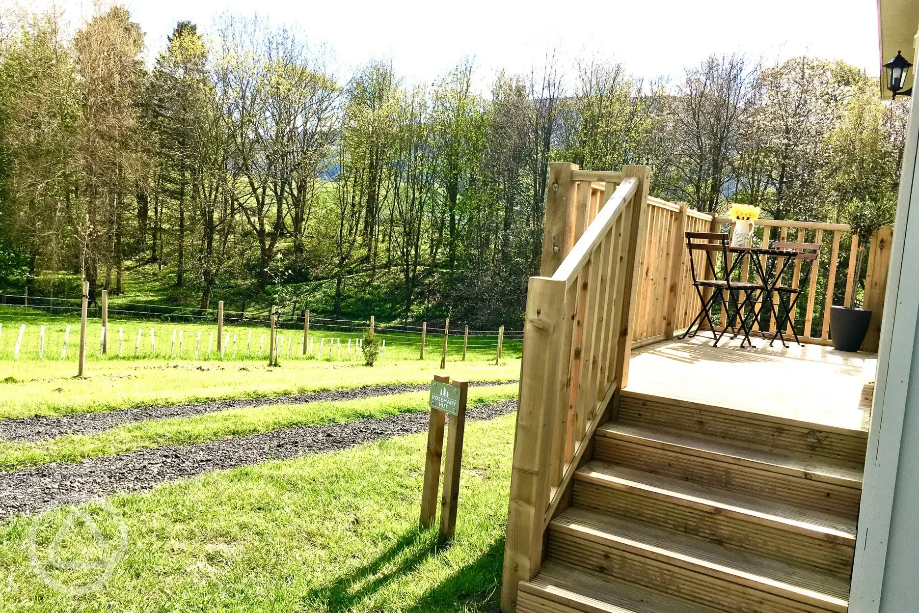 Rosemary shepherd's hut decking