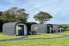 Overview of the three ensuite glamping pods at Anglesey Holiday Pods