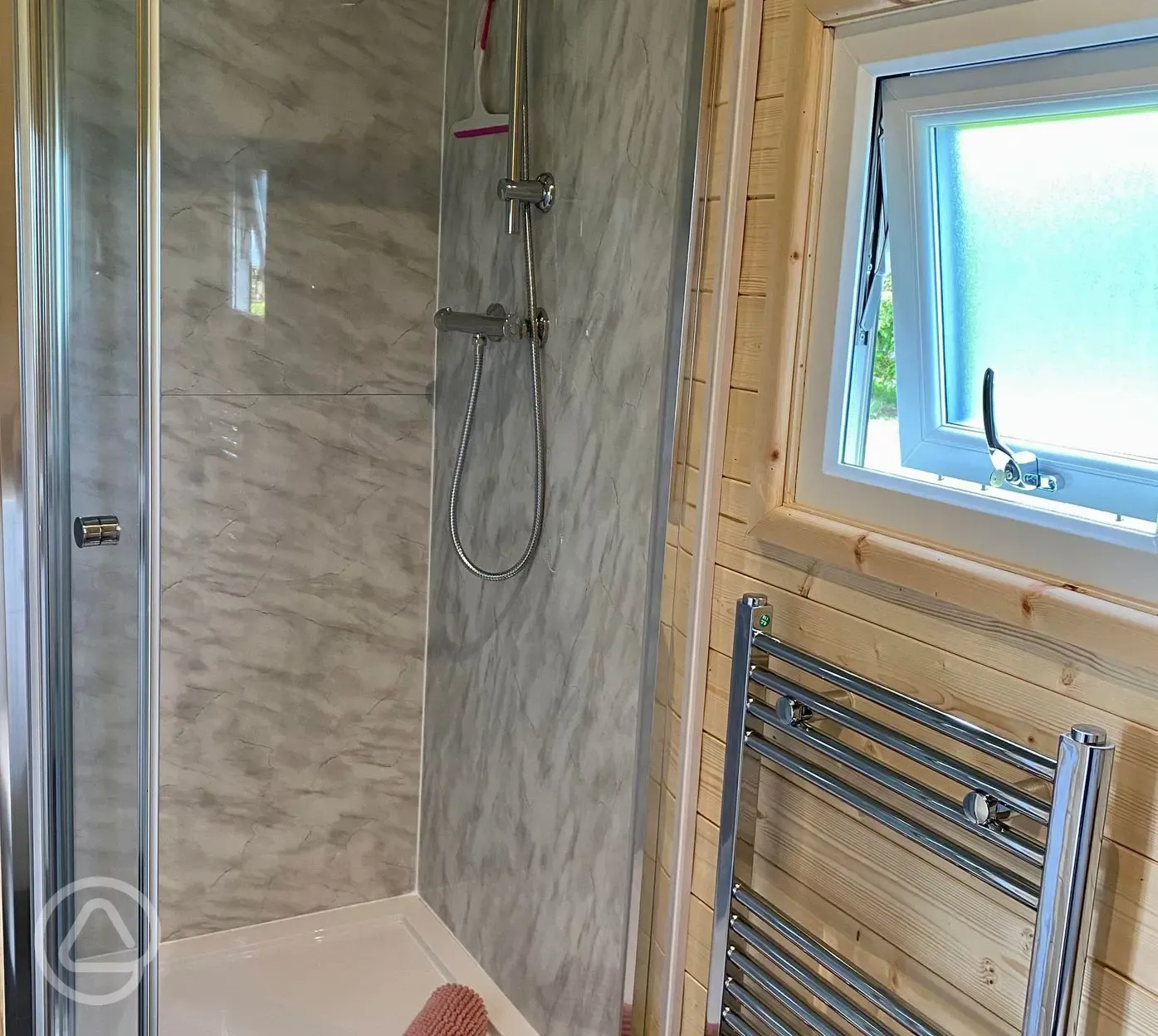 Glamping pod ensuite bathrooms