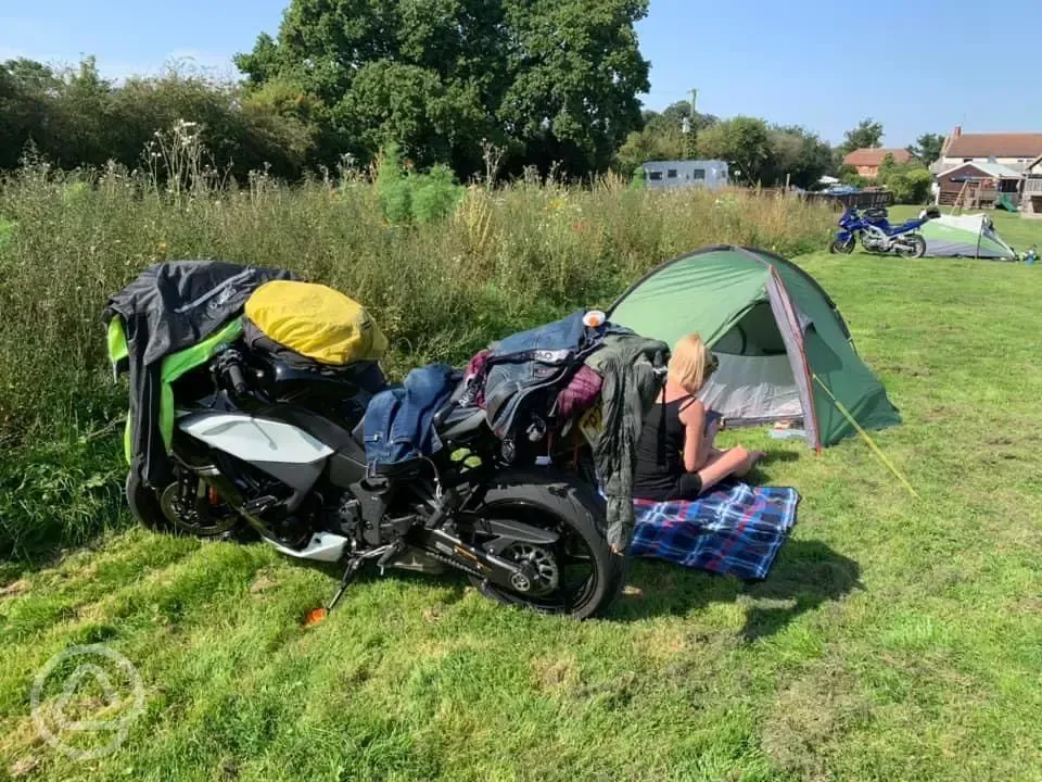 Non electric bike tent pitches