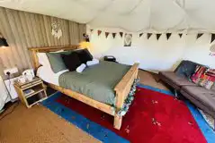 Yurt with hot tub interior
