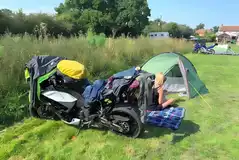 Non electric bike tent pitches