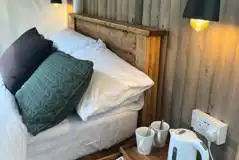 Yurt with hot tub interior