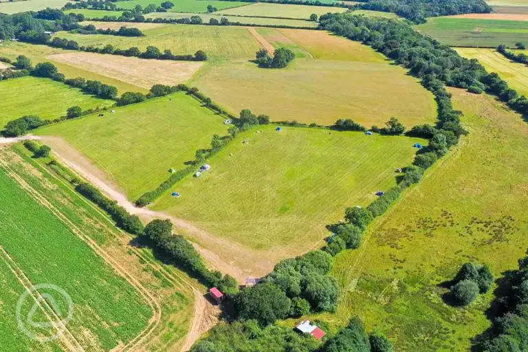 Aerial of the campsite